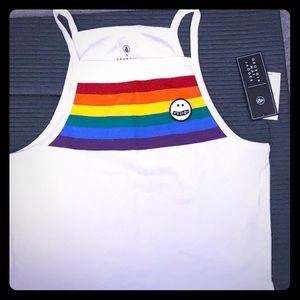 Georgia May Jagger X Volcom collab crop tank
